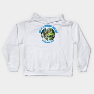 Bass Jumping for the Prize in a Peaceful Woodland Stream Kids Hoodie